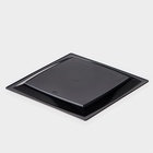 Тарелка одноразовая для фуршета, 17.2 см, пластик, квадратная, плоская, чёрная - Фото 7