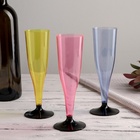 Бокал одноразовый для шампанского «Флюте», 100 мл, пластик, МИКС - Фото 8