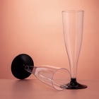 Бокал одноразовый для шампанского «Флюте», 100 мл, пластик, МИКС - Фото 12