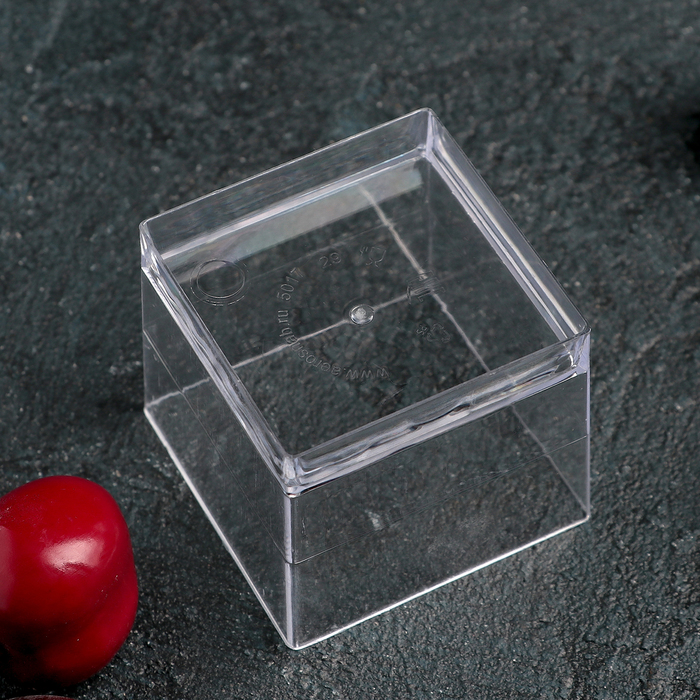 Чаша «Куб», 60 мл, 4,7×4,7 см, цвет прозрачный - фото 1908507023