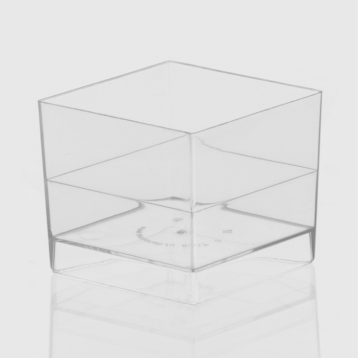 Форма одноразовая для фуршета «Куб», 60 мл, пластик, прозрачная