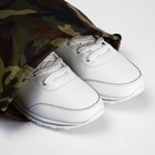 Мешок для обуви 420 х 340 мм, Calligrata "Стандарт", (мягкий полиэстер, плотность 210 D), милитари зеленый - Фото 6