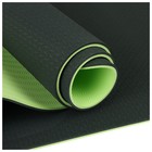 Коврик для йоги Sangh, 183×61×0,8 см, цвет тёмно-зелёный - фото 8498004