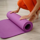 Коврик для йоги Sangh, 183×61×0,8 см, цвет фиолетовый - Фото 6