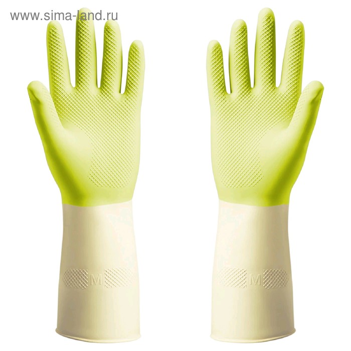 Резиновые перчатки ПОТКЕС, размер M, цвет зелёный - Фото 1