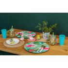 Кружка Доляна «Фламинго», 450 мл, 10×7.5×13 см, с крышкой и трубочкой, стекло, прозрачная, разноцветная - Фото 9