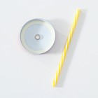 Банка с крышкой и трубочкой Доляна «Лама», 450 мл, 10×7.5×13 см, стекло, прозрачная, разноцветная - Фото 5