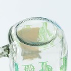 Банка с крышкой и трубочкой Доляна «Лама», 450 мл, 10×7.5×13 см, стекло, прозрачная, разноцветная - Фото 6