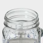 Кружка Доляна «Моряк», 450 мл, 10×7.5×13 см, стекло, с крышкой и трубочкой, прозрачный - Фото 4