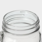 Кружка Доляна «Золотой фламинго», 450 мл, 10×7.5×13 см, с ручкой, крышкой и трубочкой, стекло, прозрачная - Фото 4