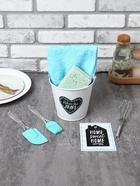 Набор подарочный «Доляна» Sweet home, МИКС: полотенце, кухонная лопатка, кисть, венчик, губка - Фото 3