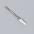 Фреза керамическая для маникюра «Конус скруглённый», средняя нарезка, 6×14 мм, в пластиковом футляре, белая - Фото 5