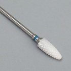 Фреза керамическая для маникюра «Кукуруза», средняя нарезка, 6 × 15 мм, в пластиковом футляре, цвет белый - Фото 3