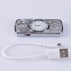 Зажигалка электронная "Орёл", спираль, часы с подсветкой, от USB - Фото 3