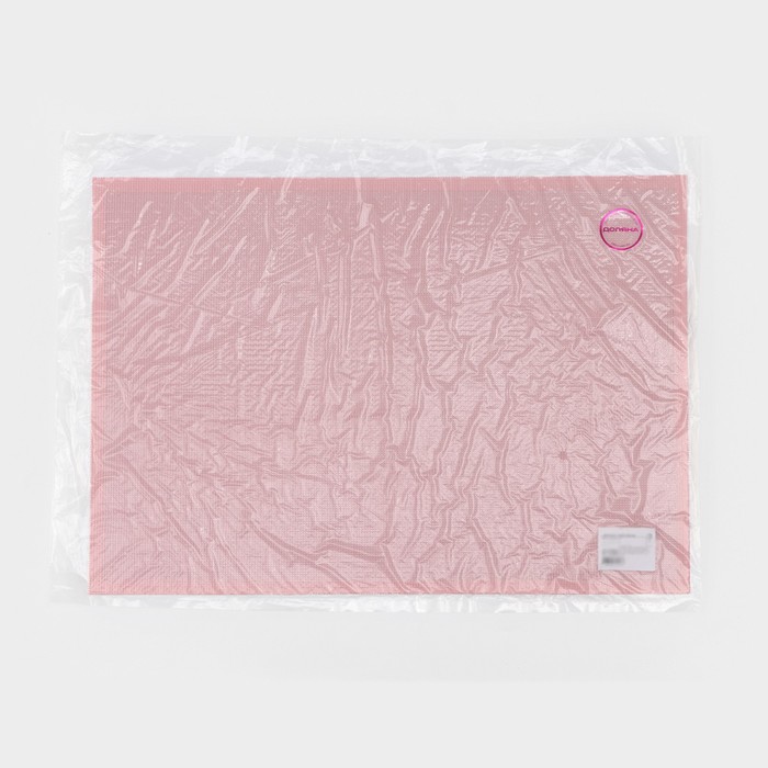 Армированный коврик Доляна «Амато», силикон, 42×29,6 см, цвет розовый - фото 1889397502