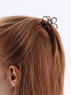 Крабик для волос «Либерти», цветок, 4 см, тёмное серебро 4555284