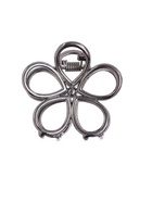 Крабик для волос «Либерти», цветок, 4 см, тёмное серебро 4555284