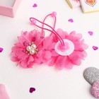 Резинка для волос "Маленькая модница" (цена за пару) три бусины, розовый - Фото 2