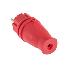 Вилка переносная В16-001, 16 А, 250 В, IP44, с заземлением, каучук, красная - Фото 2