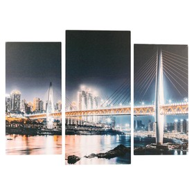 Модульная картина "Мост в Чунцине" (2-25х50, 30х60 см) 60х80 см