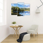 Модульная картина "Пейзаж с озером и горами" (2-25х50, 30х60 см) 60х80 см - Фото 4