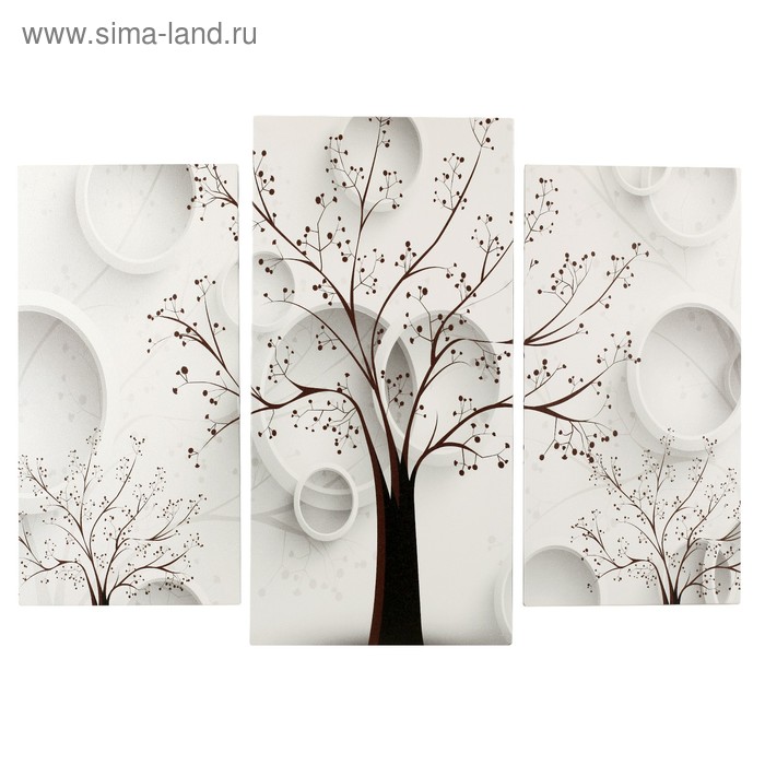 Модульная картина "Деревья" (2-25х50, 30х60 см) 60х80 см - Фото 1