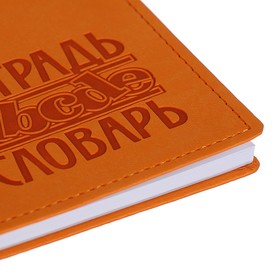 

Тетрадь для записи иностранных слов "Вивелла", искусственная кожа, тиснение, 48 листов, тёмно-оранжевая