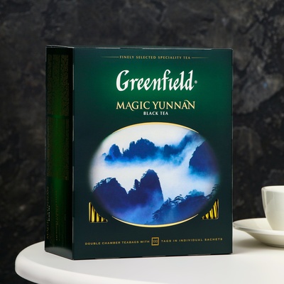 Чай чёрный Greenfield Magic Yunnan, 100 пакетиков*2 г
