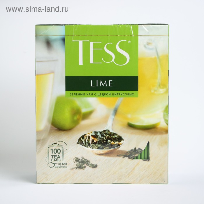 Чай Tess Лайм, с добавками, 100 х 1,5 г - Фото 1