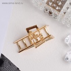 Крабик для волос «Либерти», треугольник, 4 см, золото (комплект 6 шт) - фото 43225844