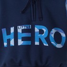 Худи Крошка Я "Little hero. HERO", синий, 24 р, 68-74 см - Фото 8