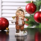 Сувенир полистоун "Ангелочек в свитере и шапочке с шишками сердце/снежок" МИКС 10х5,5х5,7 см   42807 - Фото 2