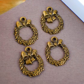 Подвеска "Венок"  1х1,5 см (комплект 20 шт)