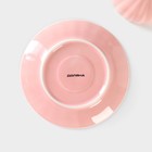 Чайная пара фарфоровая Доляна «Вивьен», 2 предмета: чашка 200 мл, блюдце d=15 см, цвет розовый - Фото 5