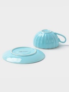 Чайная пара Доляна «Вивьен», 2 предмета: чашка 200 мл, блюдце d=15 см, фарфор, голубая - Фото 8