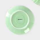 Чайная пара фарфоровая Доляна «Вивьен», 2 предмета: чашка 200 мл, блюдце d=15 см, цвет зелёный - Фото 5