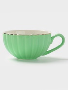 Чайная пара Доляна «Вивьен», 2 предмета: чашка 200 мл, блюдце d=15 см, фарфор, зелёная - Фото 4