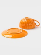 Чайная пара Доляна «Вивьен», 2 предмета: чашка 200 мл, блюдце d=15 см, фарфор, оранжевая - Фото 10