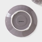 Чайная пара фарфоровая Доляна «Вивьен», 2 предмета: чашка 200 мл, блюдце d=15 см, цвет серый - Фото 5