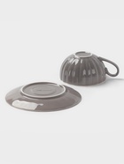 Чайная пара Доляна «Вивьен», 2 предмета: чашка 200 мл, блюдце d=15 см, фарфор, серая - Фото 8