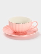Сервиз чайный Доляна «Вивьен», 12 предметов: 6 чашек 200 мл, 6 блюдец d=15 см, фарфор, розовый - Фото 3