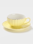 Сервиз чайный Доляна «Вивьен», 12 предметов: 6 чашек 200 мл, 6 блюдец d=15 см, фарфор, жёлтый - Фото 3