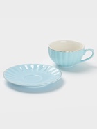 Сервиз чайный Доляна «Вивьен», 12 предметов: 6 чашек 200 мл, 6 блюдец d=15 см, фарфор, голубой - Фото 4