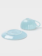 Сервиз чайный Доляна «Вивьен», 12 предметов: 6 чашек 200 мл, 6 блюдец d=15 см, фарфор, голубой - Фото 7