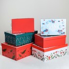 Набор подарочных коробок 6в1 «Стильный», 20 х 12,5 х 7,5 - 32,5 х 20 х 12,5 см , Новый год - фото 318254452