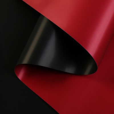 Пленка матовая для цветов, двухсторонняя,"Зефир", черный, красный, 57 см х 5 м