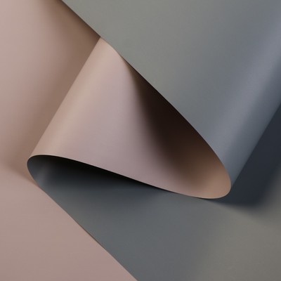 Пленка матовая для цветов, двухсторонняя, "Зефир", серый, розовый, 57 см х 5 м