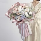 Пленка матовая для цветов, двухсторонняя,«Аура», синий - бронза, 57 см × 5 м - Фото 6