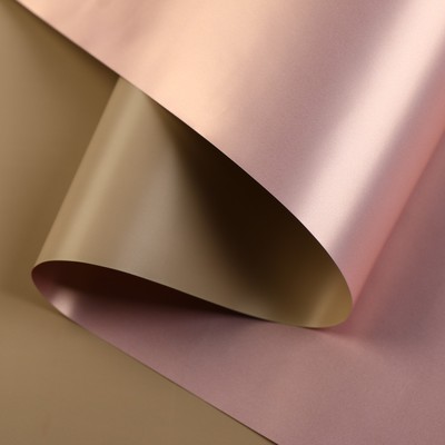 Пленка матовая для цветов, двухсторонняя, "Зефир", коричневый, бронзовый, 57 см х 5 м