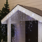 УЦЕНКА Гирлянда «Бахрома» 4×0.6 м, IP44, прозрачная нить, 180 LED, свечение белое, мерцание белым, 220 В - Фото 5